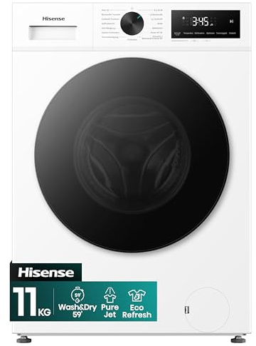 Hisense WF1I1142BWL NUOVA Lavatrice a Carica Frontale 11kg, 1400 rpm, 15 Programmi, Display Touch, Programma Rapido, Partenza Ritardata, Classe Energetica A