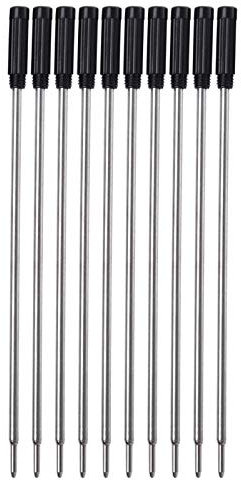 Cross Compatible Ink Pen Refills - 10 Pack (Black, Blue) - Medium Nib for Parker, Cross & Swarovski Ballpoint Pens