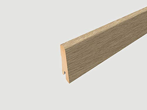 EGGER Sockelleiste 6 cm L463 passend zu Fußboden Charlotte Eiche natur, Forres Eiche natur (Maße: 60 x 17 x 2400 mm)
