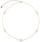 namana Collier Ras de Cou Or en Fleurs pour Femme et Jeune Fille, Collier Chaine Fin avec des Motifs en Rose sertie de Pierres en Zirconia Cubique