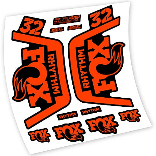 Aufkleber aus Vinyl, selbstklebend, Fox 32 Rhythm 2019, Gabel (Orange Neon)