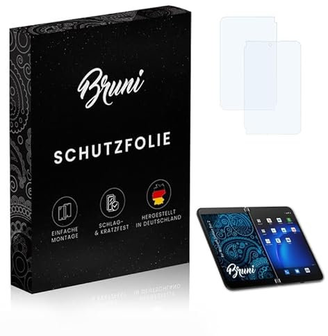 Bruni Schutzfolie kompatibel mit Microsoft Surface Duo 2 Folie, glasklare Displayschutzfolie (2er Set)