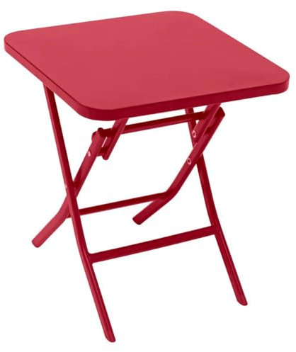 Hespéride - Quadratischer Gartenbeistelltisch Greensboro in Granatrot - 40 × 40 cm - Granate