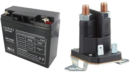 Greenstar 11773 Batterie NH1220 & 4621 Relais de démarreur pour Castelgarden TC102/TCP122