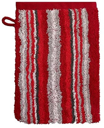 Ross Handtücher Sinfonie Multicolor Streifen 4019 Kirsche, Waschhandschuh 16x22 cm