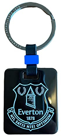 Everton Official Galvanised Crest Keyring