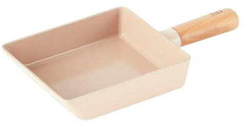 FIKA Kitchen Japanische Tamagoyaki-Pfanne mit Holzgriff, Eierrolle, Omelett-Pfanne, Induktionskompatibles Kochgeschirr, hergestellt in Korea (15 cm)