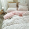 Girls' Cotton Pink Floral Duvet Cover Set - Chic Garden Flower Bedding Full Size - Lightweight Soft Aesthetic Comforter with 2 Pillowcases