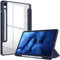 FINTIE Custodia per Samsung Galaxy Tab S10 FE 10.9 Pollici 2025/S9 FE 10.9 2023/S9 11 2023 con Portapenne - Antiurto Sottile Case Posteriore Trasparente Cover con Auto Sonno/Sveglia, Blu Scuro