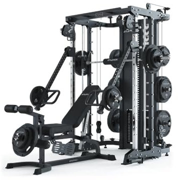 Atletica KSK Combat Set | Multipresse | 180kg Steckgewichte | Smith Machine | hohe Rahmenstabilität | 5-Jahre Garantie | Variant KSK Basic… Variants KSK + Jammer Arms + X-Bench