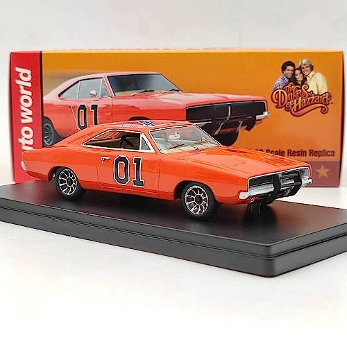 Auto World 1/43 für Dodge Charger General Lee 1969 AWRSS1151 Limited Harz Spielzeug Auto Modelle Miniatur Hobby Sammlerstück Geschenke