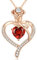 CDE Halskette Damen Rosegold Herz Kette Sterling Silber 925 Geburtsstein Geschenke für Frauen mit Anhänger Schmuck Geburtstag Weihnachten Valentinstag Muttertag Mama (Rosegold-01&07)