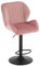EUGAD Barhocker einzeln, Barstuhl höhenverstellbar drehbar, hoher Hocker mit Rückenlehne Fußstütze, Küchenhocker Tresenhocker Bistrohocker, aus Samt Metall, Rosa, 1077BY-1
