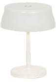 Zafferano, Sister Light Wi-Fi Mini Lampe, Wiederaufladbare & Kabellose Tischlampe mit Fernbedienung, Geeignet für den Innen- und Außenbereich, Stufendimmer, 2200-4000 K, Höhe 17 cm, Farbe Perlweiß
