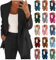 blitzangebote Hosenanzüge für Damen Elegant Blazer Anzug Set Einfarbig Streetwear Zweiteilig Hosenanzug Business Modern Anzughose Revers Slim Fit Sportlich Büro Outfit