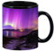 Taza Ember, diseño de luces del norte, taza mágica de cambio de color, taza de cerámica sensible al calor, taza de sublimación para niños, niñas, hombres y mujeres (B)