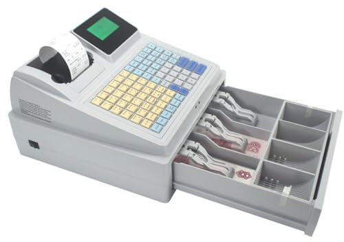 GJBMXSM 81 Tasten Elektronische Kassensystem, 8 Digitale LED Registrierkasse Einzelhandel Kassen für Handel Imbiss Laden Supermarkt