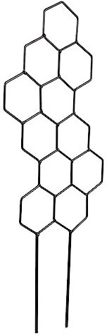 HOMSFOU Rankgitter in Wabenform Aus Rostbeständigem Eisen Pflanzstütze Für Kleine Kletterpflanzen Zimmer Und Gartenspalier Geeignet Für Topfpflanzen Und Innen Sowie Außenbereich
