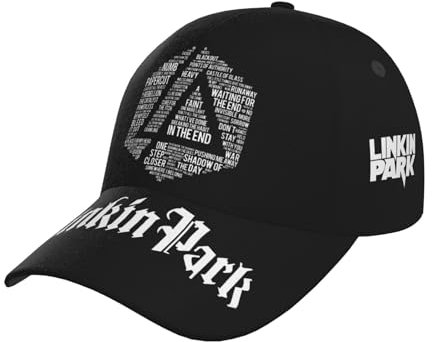Lin-kin Rock * Park - Chester Sänger Benning*ton Baseballkappe, verstellbar, modischer Druck, grafische Hüte für Herren und Damen, Polo-Trucker, Unisex-Stil, Kopfbedeckung, PM-4, One size