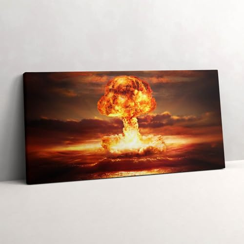 Wallfluent Wohnzimmer Schlafzimmer Bilder Leinwand 140x70 cm Wanddekoration auf Leinwand Heimdekoration - Explosion einer Atombombe