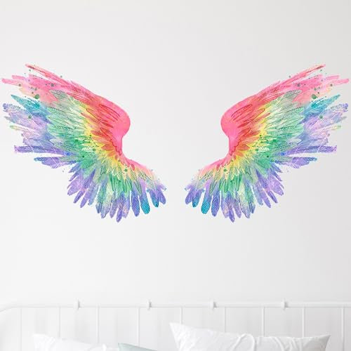 astylishome Rainbow Wall Stickers Self Adhesive Wallpaper Rainbows Decals Peel and Stick Sticker Art for Girls Bedroom Kids Room Nursery Playroom Walls Décor 1417