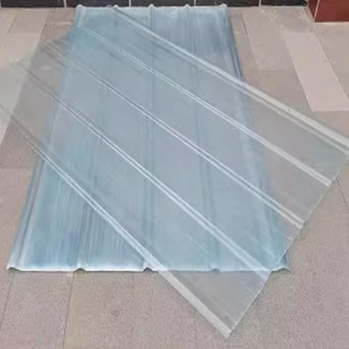 Fiberglass Clear Roofing Sheets 1.5mm Thick Pack of 15 Corrugated Daylighting Panels for Roof Cladding Transparent Rainproof Panels Easy to Cut 0.9x1.5m Size