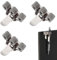 3 Stück Stiftehalter Kasack,Stifthalter Clips,Dreilöcher-Stifthalter Aus Metall,Stiftehalter Taschenclip Stifthalter Clips,Pflege Zubehör,Klemme Krankenschwester,Pen Loop, Für Hause,Büro,Ärzte,Piloten