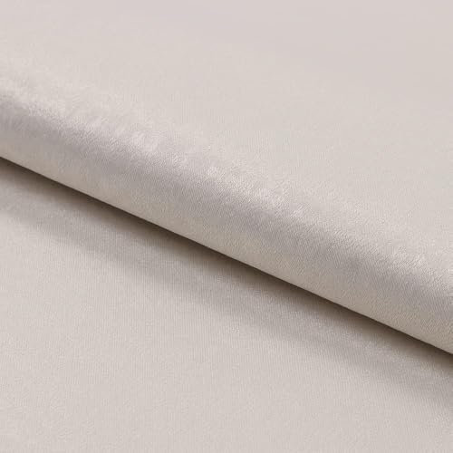 Fabreco – Polsterstoff Meterware PLATINUM (100 x 148 cm) – Eleganter Möbelstoff mit Glanz – Bezugsstoff Möbelstoff – Stoffe zum Nähen – Robuster Stoff für Sofa, Stuhl & Dekoration (Ekrü)