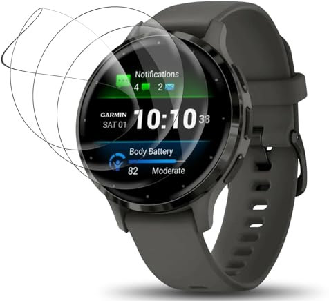 Votvloay 3 Piezas Protector de pantalla para Garmin Venu 3s,HD Película de TPU Flexible Protector Sin Burbujas,Protector de Cobertura Total de Pantallapara Garmin Venu 3s