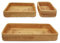 Suerhatcon Lot de 3 plateaux de service en rotin tissé - Panier de rangement rectangulaire - Pour salle de bain, salon, cuisine