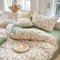 Covebett Housse de Couette Coton 220x240 Vert Fleurie Floral Colorée Parure de Lit 3 Pièces Adulte 2 Personnes Doux 100% Coton Foncé Linge de lit avec Fermeture Éclair et 2 Taie d'oreiller 65x65cm