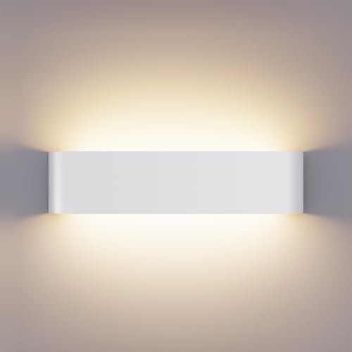 XXINLOOY Aplique de Pared LED Interior 24W Aluminio 3 CCT 41CM (Blanco) | 3 temperaturas de color regulables Iluminación para interiores, ideal para salas de estar, dormitorios y pasillos