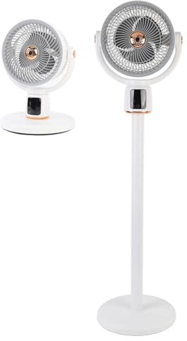 Vvikizy Oscillating Standing Fan, Air Circulator Fan with Timer and Remote, 90°+130° Oscillating, 12 Speeds, 33.77inch Adjustable Height, for Home, Office, Living Room