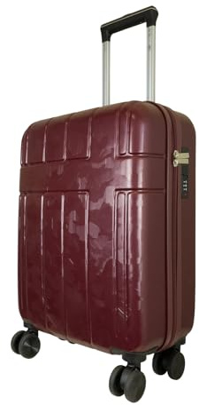 Monopol Reisekoffer und Kofferset 3tlg Hartschale Camo Trolley (rotbraun, Handgepäck - Größe S)