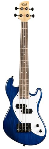 Kala U-Bass Solid Body 4-String, Sapphier Blue, Fretted, with Bag