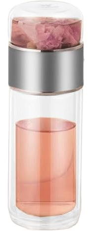 Bottle of tea with, bottle infuser water - from - travel mug, portable colander cup for cam