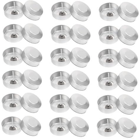 jojofuny 200pcs Aluminum Tea Light Base and Wax Candle Container Set 100 Empty Aluminum Cases and 100 Cotton Wicks for Candle Making and Home Decoration
