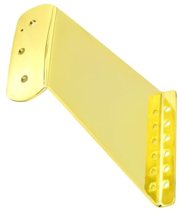 Parliky 6 Saiten Gitarre Tailpiece Ersatz Brücke aus Metall Saiten Jazz Langlebig Einfach zu Montieren Glänzende Oberfläche Kompatibel mit Akustik Westerngitarren