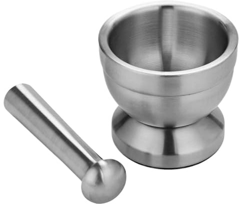 Pestle And Mortar Set Portable Metal Mortar Pepper Grinder Manual Seasoning Stainless Steel Spice Salt Grain Mill BBQ Tools Gadgets for Kitchen Decor