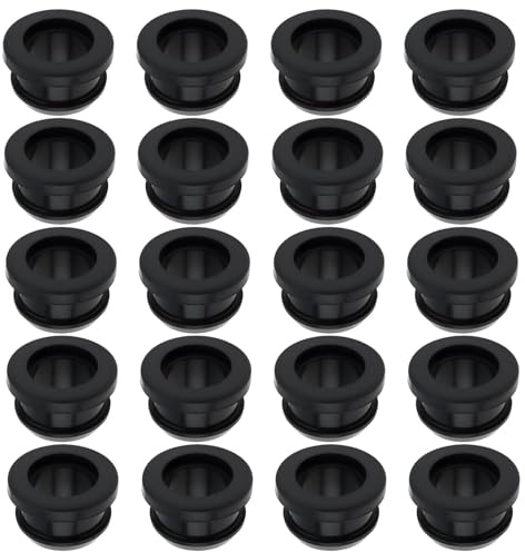 Briny River Lot de 20 Passe-câbles en Caoutchouc Silicone de 19 Mm de Diamètre Passe-câbles de 19 Mm pour Pare-feu Automobile Protection des Câbles