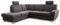Cavadore Ecksofa Wisconsin mit Vorziehsitz / Eckcouch mit Federkern in Lederoptik / Inkl. 2 Kopfstützen + Bettkasten / Landhausstil / Holzfüße in Buche / 248 x 88 x 218 cm / Dunkelgrau