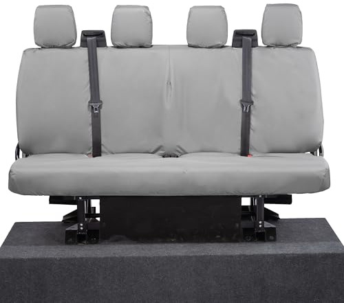 Personalised Seat Covers to fit the Ford Transit Van Double Chassis MK8 and Tipper 2014 Onwards | Waterproof, Heavy Duty, Seat Mounted Airbag Compatible, Durable, Easy to Fit | Tailored Rear Covers