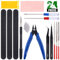 Keadic 24 Stück Gundam Model Tools Kit, Grundwerkzeuge, Hobby-Bauwerkzeuge, Kit für Gebäude, Autos, Flugzeuge, Modellbau, Reparatur und Befestigung