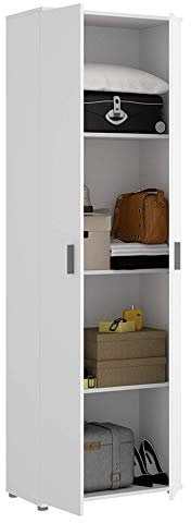 DEKIT GRUPO RIMOBEL FIT - ARMARIO MULTIUSOS DE 2 PUERTAS CON 3 ESTANTES - 190x61x35 cm - BLANCO