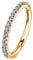 OUFER 16G Stainless Steel Cartilage Earring Hoop CZ Line Helix Earring Hoop Daith Earring Hoop 10mm