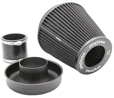 Ramair Performance Pleated Large Cone Air Filter with 76mm OD Neck & Silicone Coupling