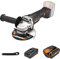 WORX 18V（20V MAX Cordless Angle Grinder WX812, PowerShare, Ø125mm, 8500 RPM, Anti-Kickback, Powerful Brushless Motor, 1 Battery and 1 Charger Included