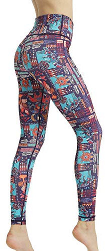 FLYILY Damen Hohe Taille Leggings Training Tights Yoga Hosen Blickdichte Frauen Laufhose(3-Animal,M)