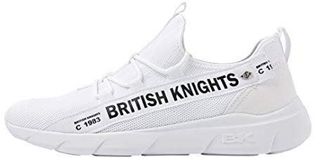 British Knights Herren Bennet Sneaker, Weiss Schwarz, 44 EU