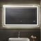 Aquamarin® LED Badspiegel - 80x60 cm, Beschlagfrei, Dimmbar, Energiesparend, mit Digitaluhr/Datum, 3000-7000K - Badezimmerspiegel, LED Spiegel, Lichtspiegel, Wandspiegel für Bad
